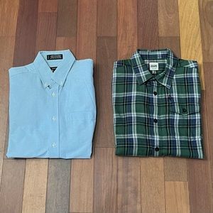 2 Button Down Shirts - Volcom & Claiborne YL - FREE SHIPPING